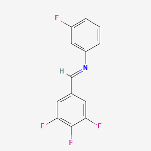 molecular formula C13H7F4N B599006 3-Fluoro-N-(3,4,5-trifluorobenzylidene)aniline CAS No. 1202493-05-7
