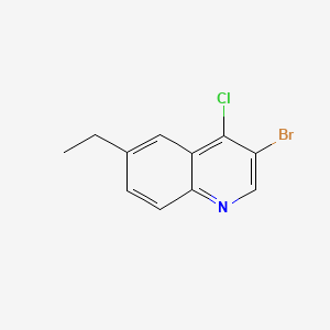 molecular formula C11H9BrClN B599009 3-Bromo-4-chloro-6-ethylquinoline CAS No. 1204811-83-5