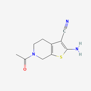 molecular formula C10H11N3OS B599013 6-Acetyl-2-amino-4,5,6,7-tetrahydrothieno[2,3-c]pyridine-3-carbonitrile CAS No. 150986-84-8