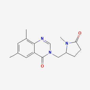 molecular formula C16H19N3O2 B5990148 6,8-Dimethyl-3-[(1-methyl-5-oxopyrrolidin-2-yl)methyl]quinazolin-4-one 