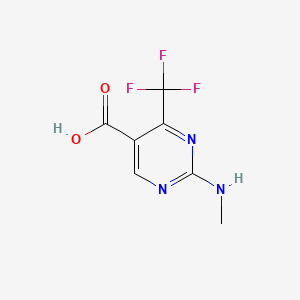 molecular formula C7H6F3N3O2 B599016 2-(Methylamino)-4-(trifluoromethyl)pyrimidine-5-carboxylic acid CAS No. 1203419-21-9