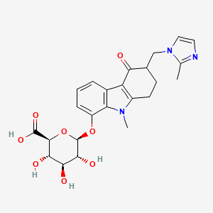 molecular formula C24H27N3O8 B599022 Ondansetron 8-D-glucuronide CAS No. 126671-72-5