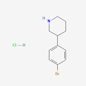 molecular formula C11H15BrClN B599029 3-(4-Bromophenyl)piperidine hydrochloride CAS No. 1203683-26-4