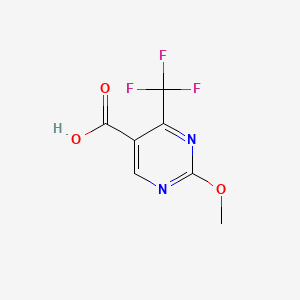 molecular formula C7H5F3N2O3 B599040 2-Methoxy-4-(trifluoromethyl)pyrimidine-5-carboxylic acid CAS No. 1202980-50-4