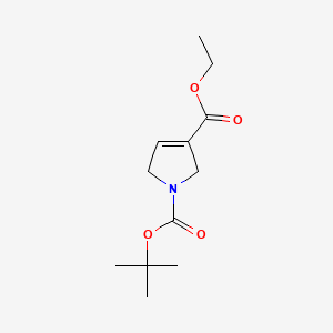molecular formula C12H19NO4 B599045 Ethyl N-Boc-2,5-dihydropyrrole-3-carboxylate CAS No. 146257-00-3