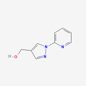 molecular formula C9H9N3O B599055 (1-(pyridin-2-yl)-1H-pyrazol-4-yl)methanol CAS No. 1199773-61-9