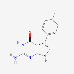 2-Amino-5-(4-iodophenyl)-3H-pyrrolo[2,3-D]pyrimidin-4(7H)-one