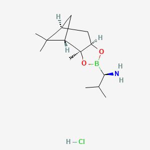 (R)-2-methyl-1-((3aS,4S,6S,7aR)-3a,5,5-trimethylhexahydro-4,6-methanobenzo[d][1,3,2]dioxaborol-2-yl)propan-1-amine hydrochloride
