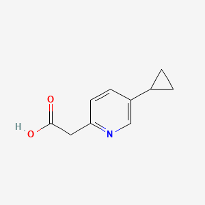 molecular formula C10H11NO2 B599093 2-(5-Cyclopropylpyridin-2-yl)acetic acid CAS No. 121131-75-7