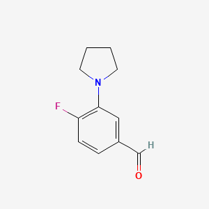 4-Fluoro-3-pyrrolidinobenzaldehyde