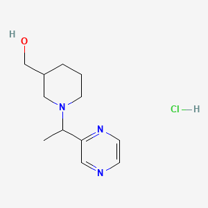 (1-(1-(Pyrazin-2-yl)ethyl)piperidin-3-yl)methanol hydrochloride
