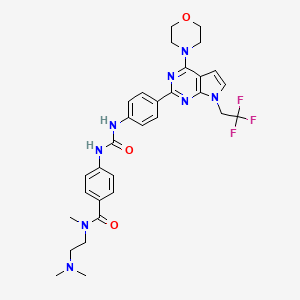 N-[2-(Dimethylamino)ethyl]-N-methyl-4-[({4-[4-morpholin-4-yl-7-(2,2,2-trifluoroethyl)-7H-pyrrolo[2,3-d]pyrimidin-2-yl]phenyl}carbamoyl)amino]benzamide