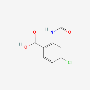 molecular formula C10H10ClNO3 B599124 2-Acetamido-4-chloro-5-methylbenzoic acid CAS No. 1204312-39-9