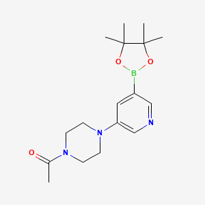 1-(4-(5-(4,4,5,5-Tetramethyl-1,3,2-dioxaborolan-2-yl)pyridin-3-yl)piperazin-1-yl)ethanone