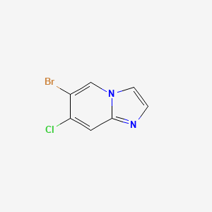molecular formula C7H4BrClN2 B599144 6-Bromo-7-chloroimidazo[1,2-a]pyridine CAS No. 1303890-45-0