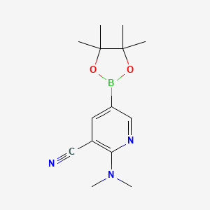 2-(Dimethylamino)-5-(4,4,5,5-tetramethyl-1,3,2-dioxaborolan-2-yl)nicotinonitrile