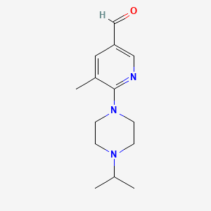 molecular formula C14H21N3O B599152 6-(4-Isopropylpiperazin-1-yl)-5-methylnicotinaldehyde CAS No. 1355226-17-3