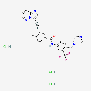 molecular formula C29H30Cl3F3N6O B599153 Ponatinib tris-hydrochloride CAS No. 1232836-25-7