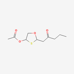 2-(2-Oxopentyl)-1,3-oxathiolan-4-yl acetate