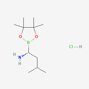 (R)-3-Methyl-1-(4,4,5,5-tetramethyl-1,3,2-dioxaborolan-2-yl)butan-1-amine hydrochloride