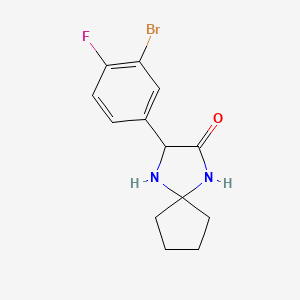 3-(3-Bromo-4-fluorophenyl)-1,4-diazaspiro[4.4]nonan-2-one