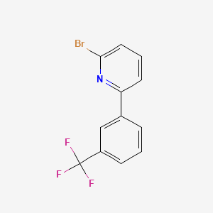 molecular formula C12H7BrF3N B599180 2-Bromo-6-(3-(trifluoromethyl)phenyl)pyridine CAS No. 180606-07-9