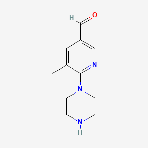5-Methyl-6-(piperazin-1-yl)nicotinaldehyde