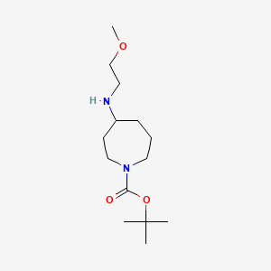 molecular formula C14H28N2O3 B599187 tert-Butyl 4-(2-methoxyethylamino)azepane-1-carboxylate CAS No. 1223748-50-2