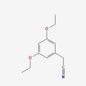 molecular formula C12H15NO2 B599192 (3,5-Diethoxyphenyl)acetonitrile CAS No. 198623-57-3
