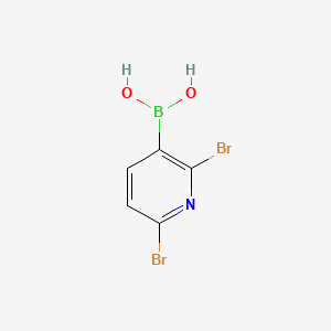 molecular formula C5H4BBr2NO2 B599196 (2,6-Dibromopyridin-3-yl)boronic acid CAS No. 1256355-52-8