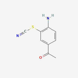 molecular formula C9H8N2OS B599205 1-(4-Amino-3-thiocyanatophenyl)ethanone CAS No. 14505-89-6
