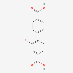 molecular formula C14H9FO4 B599210 4-(4-Carboxyphenyl)-3-fluorobenzoic acid CAS No. 1261943-47-8