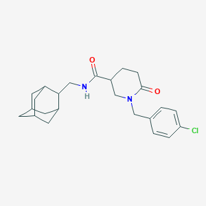 molecular formula C24H31ClN2O2 B5992118 N-(2-adamantylmethyl)-1-(4-chlorobenzyl)-6-oxo-3-piperidinecarboxamide 