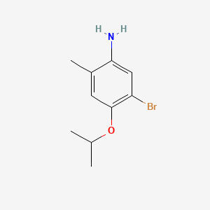 molecular formula C10H14BrNO B599213 5-Bromo-4-isopropoxy-2-methylaniline CAS No. 1374652-11-5