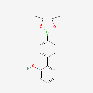 molecular formula C18H21BO3 B599214 4'-(4,4,5,5-四甲基-1,3,2-二氧杂硼环-2-基)-[1,1'-联苯]-2-醇 CAS No. 1219741-54-4