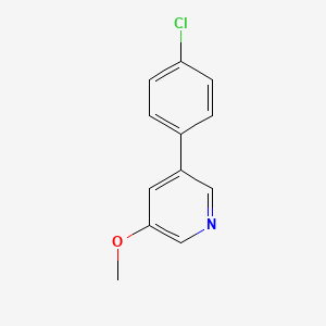 molecular formula C12H10ClNO B599215 3-(4-Chlorophenyl)-5-methoxypyridine CAS No. 1373232-71-3
