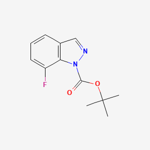 molecular formula C12H13FN2O2 B599219 1-Boc-7-fluoro-1H-indazole CAS No. 1305320-59-5