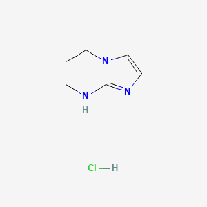molecular formula C6H10ClN3 B599220 5,6,7,8-Tetrahydroimidazo[1,2-a]pyrimidine hydrochloride CAS No. 1209264-64-1