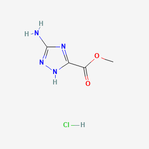 molecular formula C4H7ClN4O2 B599221 methyl 5-amino-1H-1,2,4-triazole-3-carboxylate hydrochloride CAS No. 142782-22-7