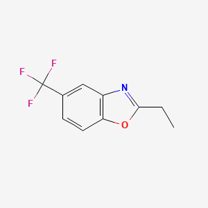 molecular formula C10H8F3NO B599225 2-Ethyl-5-(trifluoromethyl)benzoxazole CAS No. 1267428-36-3