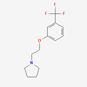 molecular formula C13H16F3NO B599227 3-(2-Pyrrolidinoethoxy)benzotrifluoride CAS No. 1257665-08-9