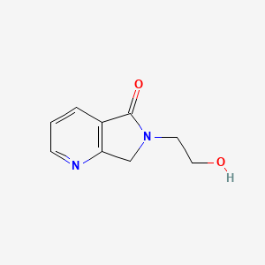 molecular formula C9H10N2O2 B599234 6-(2-Hydroxyethyl)-6,7-dihydro-5H-pyrrolo[3,4-b]pyridin-5-one CAS No. 136842-80-3