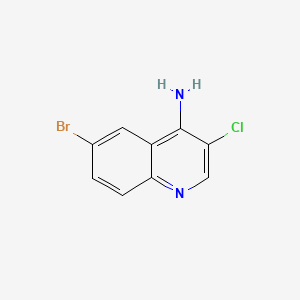 molecular formula C9H6BrClN2 B599239 6-Bromo-3-chloroquinolin-4-amine CAS No. 1209752-90-8