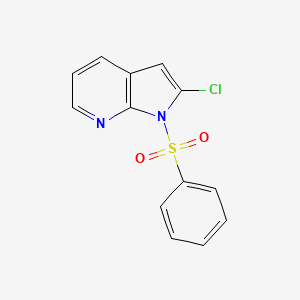 molecular formula C13H9ClN2O2S B599242 2-Chloro-1-(phenylsulfonyl)-1H-pyrrolo[2,3-b]pyridine CAS No. 1227268-62-3