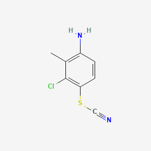 molecular formula C8H7ClN2S B599249 3-氯-2-甲基-4-硫氰基苯胺 CAS No. 14030-84-3