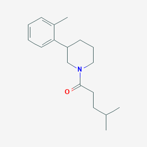 molecular formula C18H27NO B5992529 1-(4-methylpentanoyl)-3-(2-methylphenyl)piperidine 