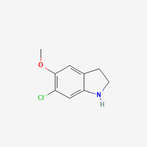 molecular formula C9H10ClNO B599253 6-Chloro-5-methoxy-2,3-dihydro-1H-indole CAS No. 1369041-89-3