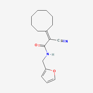 molecular formula C16H20N2O2 B5992560 2-cyano-2-cyclooctylidene-N-(2-furylmethyl)acetamide 