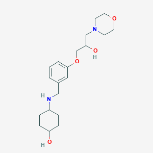 molecular formula C20H32N2O4 B5992594 trans-4-({3-[2-hydroxy-3-(4-morpholinyl)propoxy]benzyl}amino)cyclohexanol 