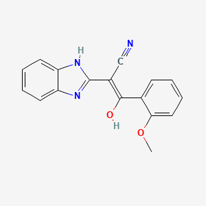 molecular formula C17H13N3O2 B5992611 2-(1,3-dihydro-2H-benzimidazol-2-ylidene)-3-(2-methoxyphenyl)-3-oxopropanenitrile 